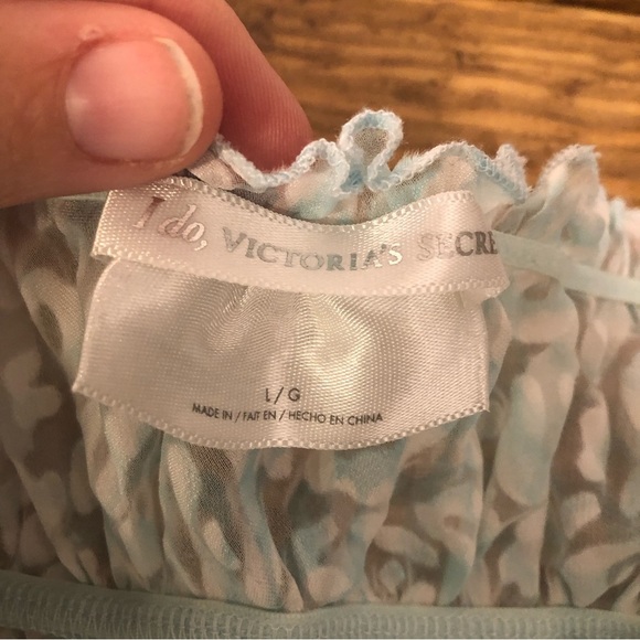 Victoria Secret I Do Collection Blue Leopard Top Size Large - Picture 6 of 8